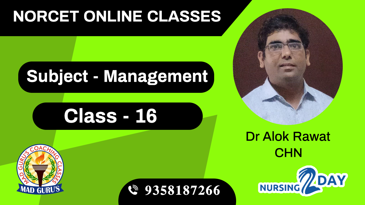 NORCET Management Class 16